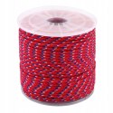 Lina Wielofunkcyjna 5 mm x 100 m Czerwona Ogrodowa Namiotu KRAFT&DELE