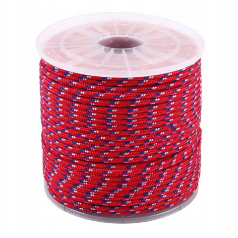 Lina Wielofunkcyjna 5 mm x 100 m Czerwona Ogrodowa Namiotu KRAFT&DELE