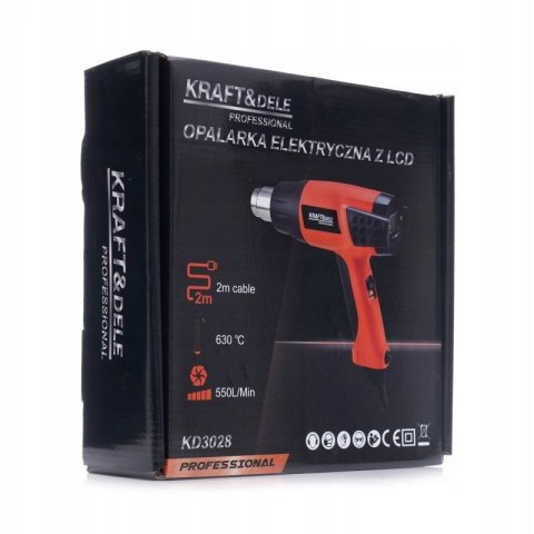 OPALARKA ELEKTRYCZNA Z WYŚWIETLACZEM LCD 230V 2000W 4 DYSZE KD3028