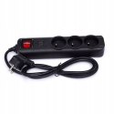 Przedłużacz 1,5m listwa 2xUSB + 3x230V + włącznik