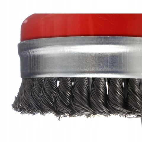 SZCZOTKA DRUCIANA CZOŁOWA 75MM 3'' M14 PLECIONA DRUT KD10977