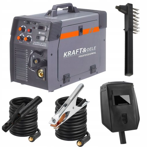 Spawarka inwertorowa Kraft&Dele 40-250A 230V 11,5 kVA 4w1 MIG/MAG MMA TIG