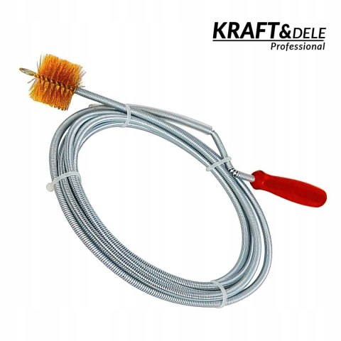 Spirala Kanalizacyjna do Rur ze Szczotką 6mm x 3m Kraft&Dele