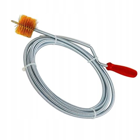 Spirala Kanalizacyjna do Rur ze Szczotką 6mm x 3m Kraft&Dele