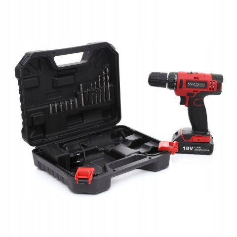 WIERTARKA WKRĘTARKA AKUMULATOROWA 18V 1300MAH LI-ION LED WALIZKA KD1566