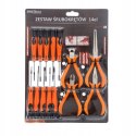WKRĘTAKI ŚRUBOKRĘTY SZCZYPCE ZESTAW NARZĘDZI 14 ELEMENTÓW KD10894