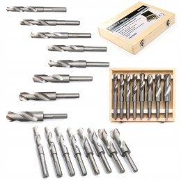 Wiertła Kobaltowe 14-25,5mm 8 sztuk Kraft Dele KD10243