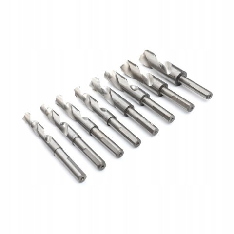 Wiertła Kobaltowe 14-25,5mm 8 sztuk Kraft Dele KD10243