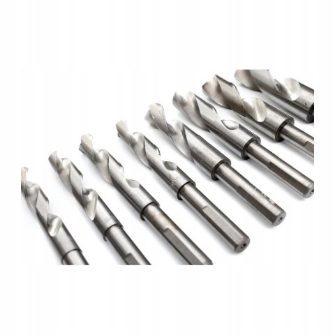 Wiertła Kobaltowe 14-25,5mm 8 sztuk Kraft Dele KD10243