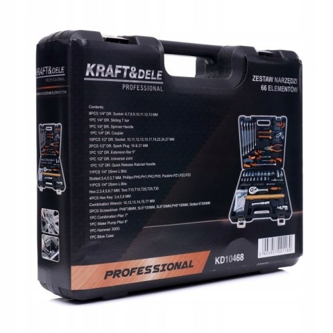 ZESTAW NARZĘDZI WALIZKA 66 ELEMENTÓW KD10468