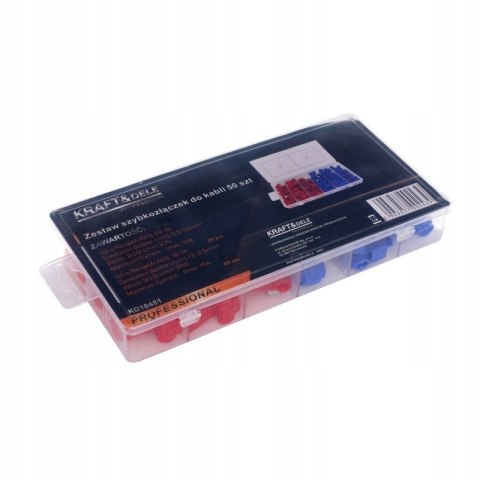 ZESTAW SZYBKOZŁĄCZEK DO KABLI 50 SZTUK KD10481