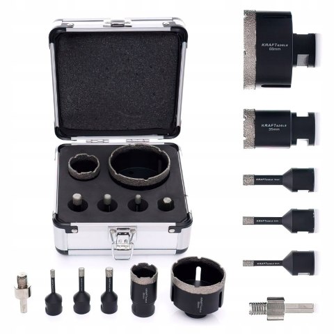 Zestaw Otwornic Diamentowych Kraft&Dele 6 sztuk 6-68 mm