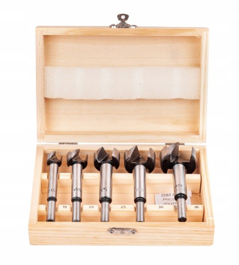 Frezy w zestawie Falon-Tech do drewna HCS 15-35 mm 5 szt.