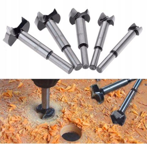 Frezy w zestawie Falon-Tech do drewna HCS 15-35 mm 5 szt.