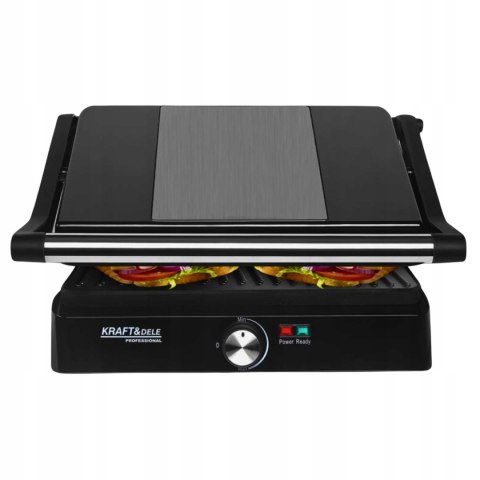 GRILL OPIEKACZ TOSTER ELEKTRYCZNY DO KANAPEK PANINI ROZKŁADANY DUŻY 2400W