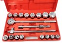 KLUCZE NASADOWE ZESTAW WALIZKA 3/4" 21 ELEMENTÓW 19-50MM SZEŚCIOKĄTNE
