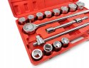 KLUCZE NASADOWE ZESTAW WALIZKA 3/4" 21 ELEMENTÓW 19-50MM SZEŚCIOKĄTNE
