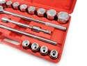 KLUCZE NASADOWE ZESTAW WALIZKA 3/4" 21 ELEMENTÓW 19-50MM SZEŚCIOKĄTNE