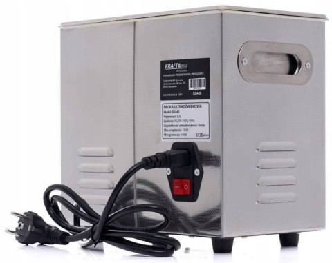 MYJKA ULTRADŹWIĘKOWA MYCIA CZĘŚCI 3,2l STERYLIZATOR KOSMETYCZNY KOSZ KD448