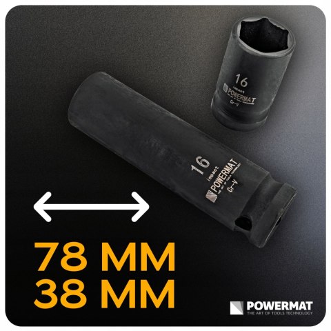 NASADKI UDAROWE HEX 1/2 CR-V 20SZT 38MM 78MM DO KLUCZA UDAR WALIZKA ZESTAW