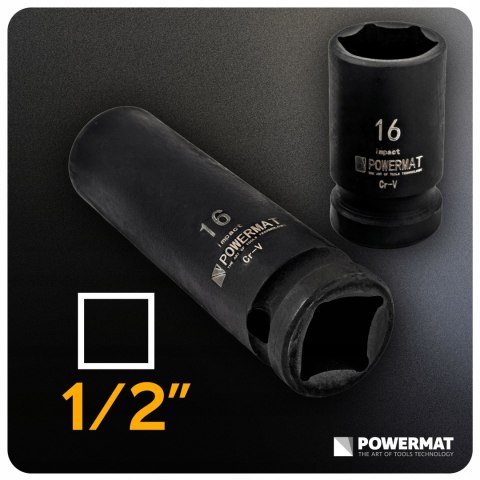 NASADKI UDAROWE HEX 1/2 CR-V 20SZT 38MM 78MM DO KLUCZA UDAR WALIZKA ZESTAW