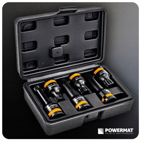 NASADKI UDAROWE SPLINE 1/2 CRMO 6SZT M14 M16 M18 DO ŚRUB 45MM 78MM WALIZKA