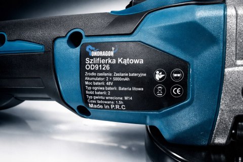 OD SZLIFIERKA KĄTOWA AKUMULATOROWA GUMÓWKA KĄTÓWKA 2XAKU 48V 2x BATERIA PRO