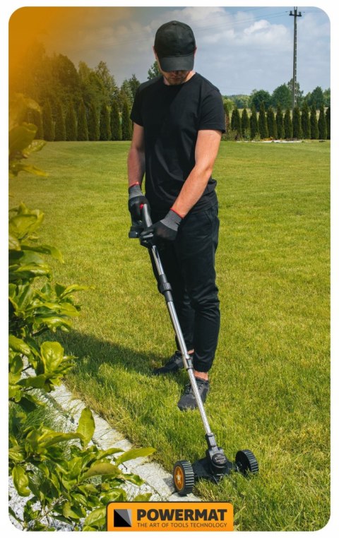 Podkaszarka akumulatorowa Powermat 1000 W 2x 4 Ah 15 cm 135 cm