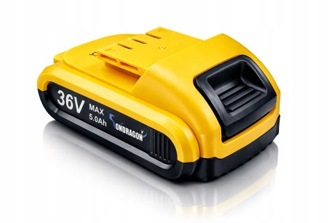 WIERTARKO WKRĘTARKA AKUMULATOROWA 36V ŻÓŁTA + 2 AKUMULATORY 5.0Ah W WALIZA