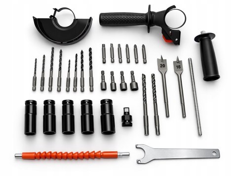 ZESTAW 3w1 WKRĘTARKA SZLIFIERKA KĄTOWA KLUCZ UDAROWY AKUMULATOROWA 36V 2AKU