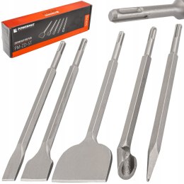 ZESTAW DŁUT SDS+ 5 SZT. PŁASKIE 250MM DŁUTO DO BETONU DŁUTA DO BRUZDOWANIA
