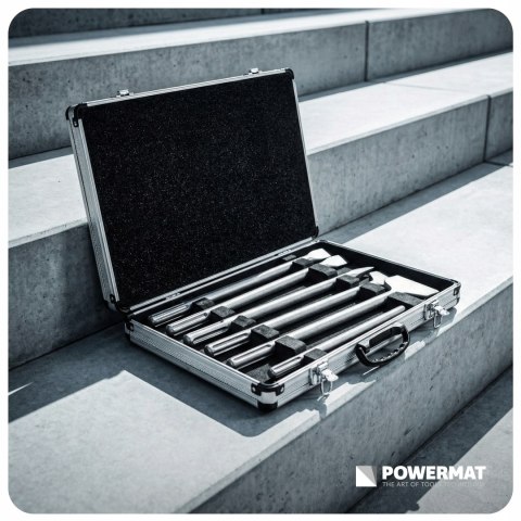 ZESTAW DŁUT SDS MAX 6 SZT. PŁASKIE DŁUTO DO BETONU PŁYTEK DŁUTA WALIZKA