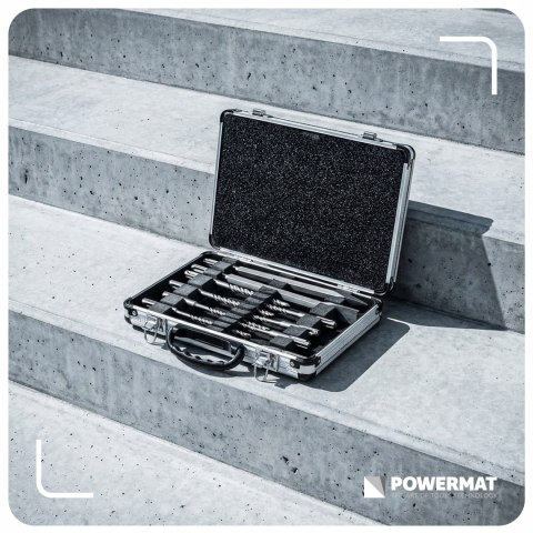 ZESTAW WIERTEŁ I DŁUT SDS PLUS WYTRZYMAŁE 10 SZT DO WIERCENIA KUCIA BETONU