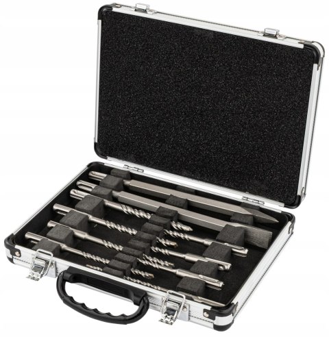 ZESTAW WIERTEŁ I DŁUT SDS PLUS WYTRZYMAŁE 10 SZT DO WIERCENIA KUCIA BETONU