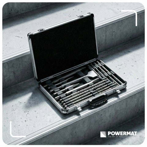 ZESTAW WIERTEŁ I DŁUT SDS PLUS WYTRZYMAŁE 17 SZT DO WIERCENIA KUCIA BETONU