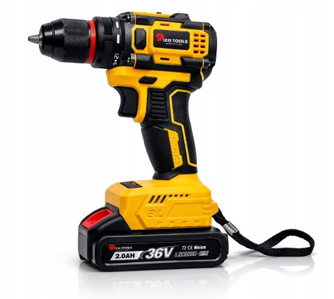 36V WIERTARKO WKRĘTARKA AKUMULATOROWA BEZSZCZOTKOWA UDAROWA LED 2xAKU mocna