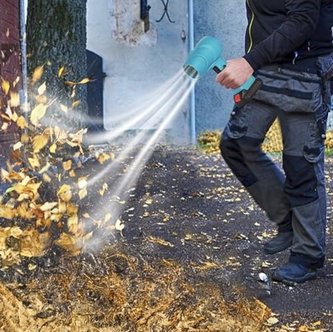 Dmuchawa akumulatorowa poręczna 400W 2 x AKU ręczna do liści kurzu śniegu