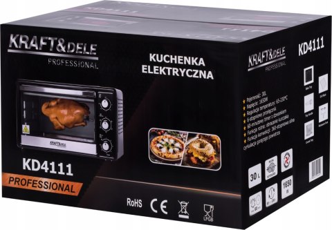 KUCHENKA ELEKTRYCZNA 30L 1650W FUNKCJA ROŻNA+AKCESORIA