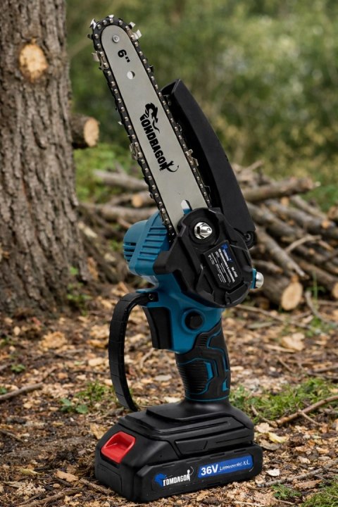 PIŁA ŁAŃCUCHOWA AKUMULATOROWA PILARKA AKU 6" 36V AKUMULATOR ŁAŃCUCH MOCNA