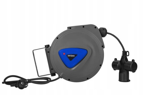 Przedłużacz bębnowy Kraft&Dele 20 m 3 szt. gniazd czarny