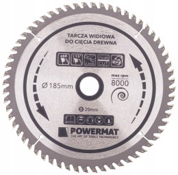 Tarcza widiowa do drewna Powermat Extreme PM0884 185 x 20 mm