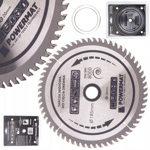 Tarcza widiowa do drewna Powermat Extreme PM0884 185 x 20 mm
