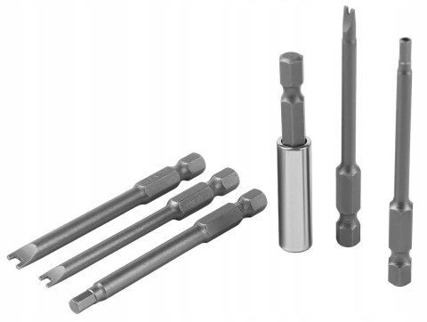 ZESTAW BITÓW DŁUGICH UDAROWYCH DO WKRĘTARKI 75mm + UCHWYT 50el.