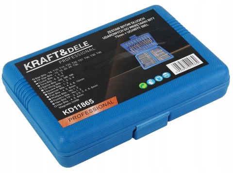 ZESTAW BITÓW DŁUGICH UDAROWYCH DO WKRĘTARKI 75mm + UCHWYT 50el.