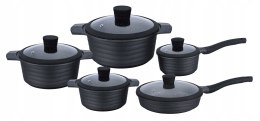 Zestaw garnków Edenberg MRAMUROVE aluminiowe 10 el.