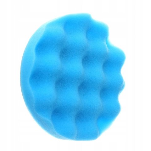 GĄBKA POLERSKA KARBOWANA 150MM GWINT M14 NIEBIESKA