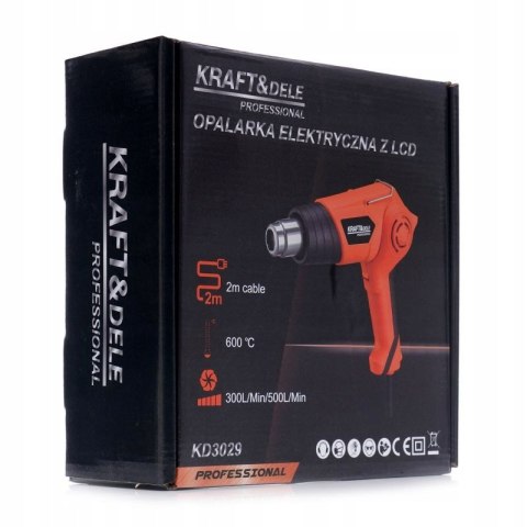 OPALARKA ELEKTRYCZNA Z WYŚWIETLACZEM LCD 230V 2000W 2 BIEGI 4 DYSZE KD3029