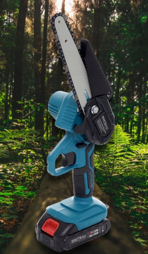 PIŁA ŁAŃCUCHOWA AKUMULATOROWA DO GAŁĘZI DREWNA 2xAKU MOCNA MINI PILARKA PRO