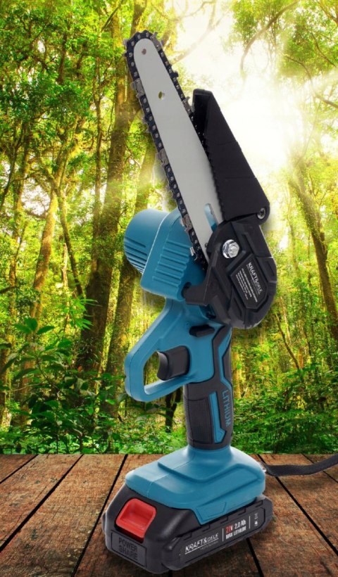 PIŁA ŁAŃCUCHOWA AKUMULATOROWA DO GAŁĘZI DREWNA 2xAKU MOCNA MINI PILARKA PRO