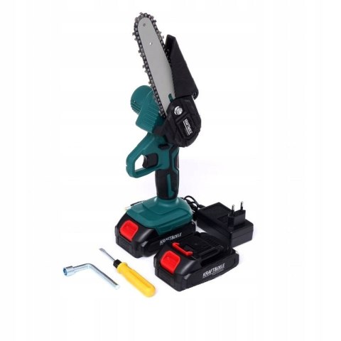 PIŁA ŁAŃCUCHOWA AKUMULATOROWA DO GAŁĘZI DREWNA 2xAKU MOCNA MINI PILARKA PRO